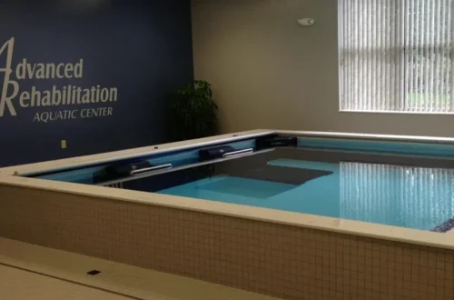 Hydrotherapy pool in a modern wellness center in the UAE