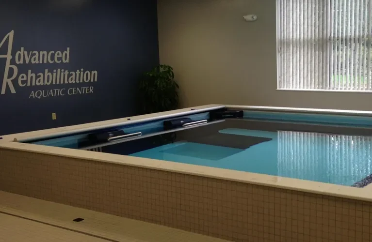 Hydrotherapy pool in a modern wellness center in the UAE