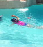 Hydrotherapy pool used for continuous fitness training and low-impact exercise